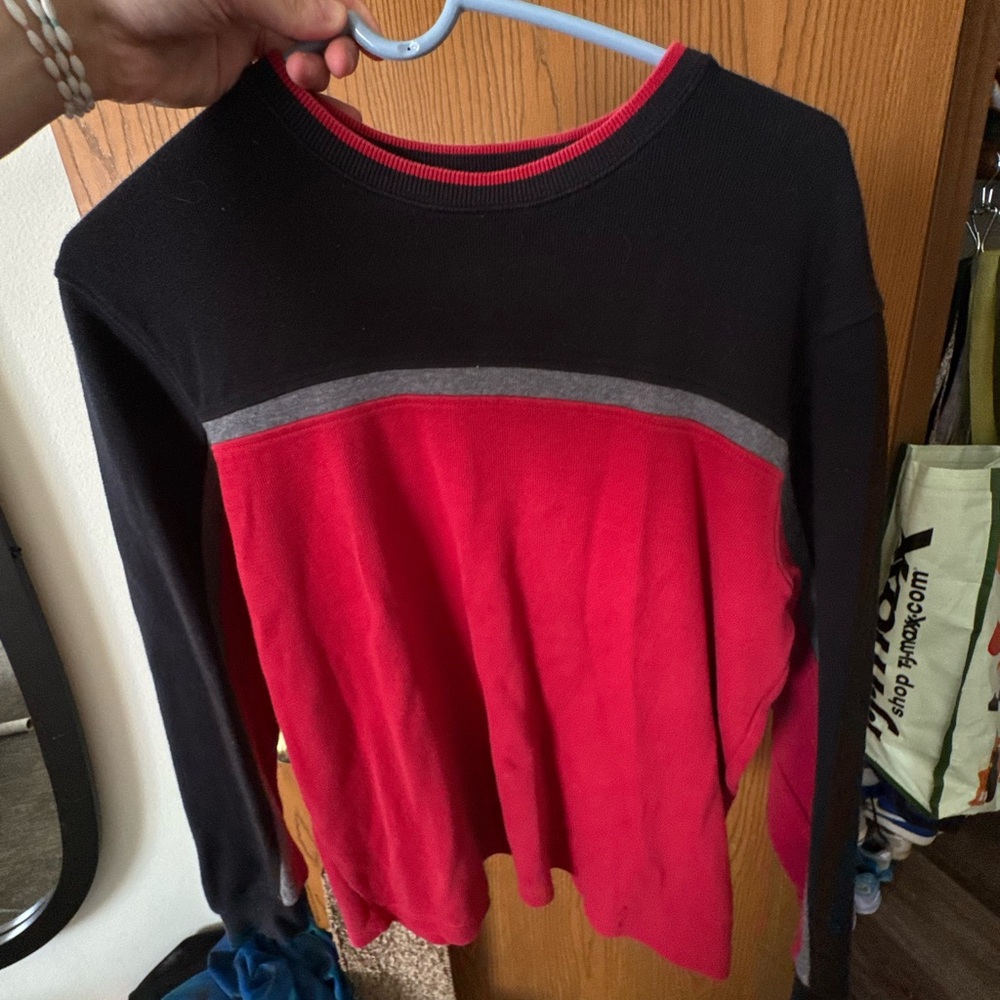 Red and Black Women's Sweatshirt